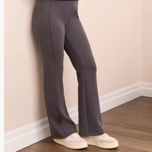 Tribal gray ribbed pull-on pants XS